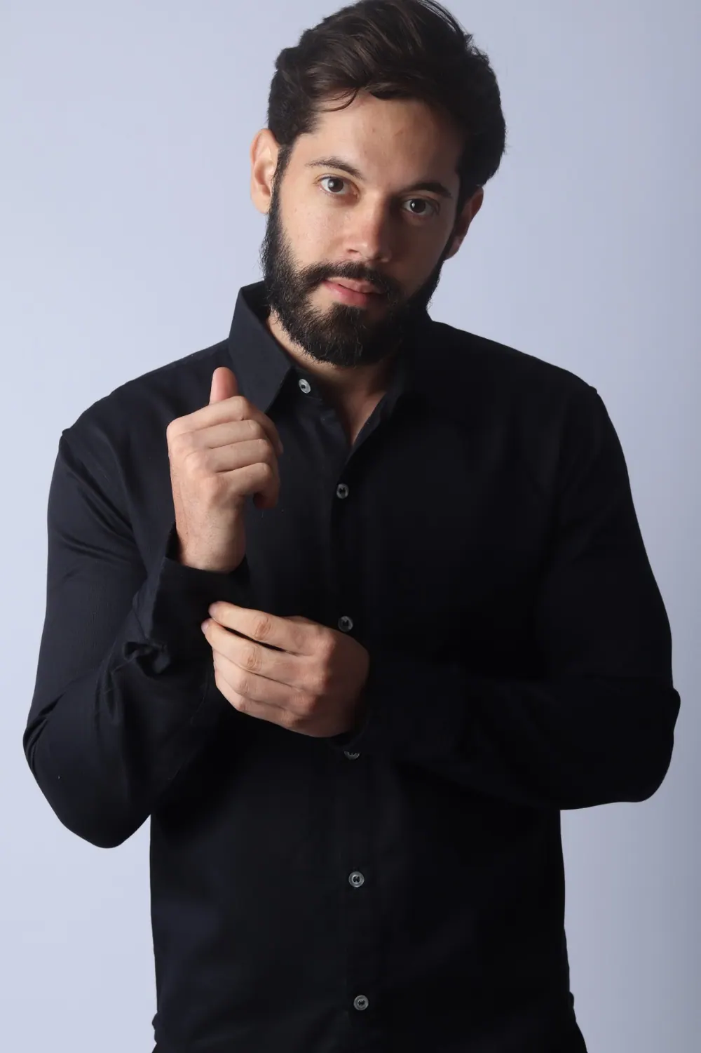 Camisa social masculina preta